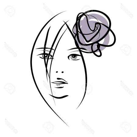 Стилизованное изображение женского лица