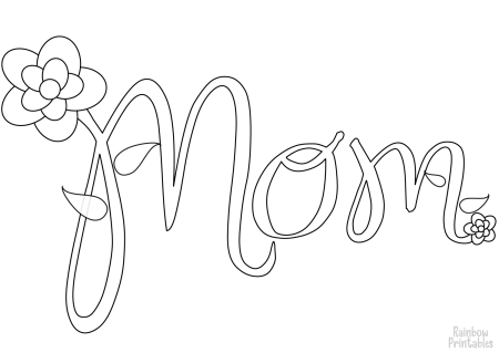 Раскраска ко Дню матери