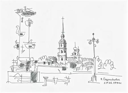 Санкт-Петербург зарисовки Петропавловская крепость