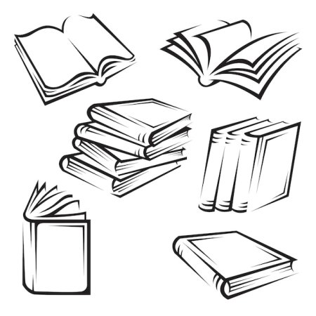 Черно белое изображение книги