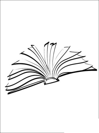 Раскраска открытая кни