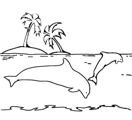 Морской пейзаж раскраска