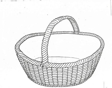 Корзина раскраска для детей