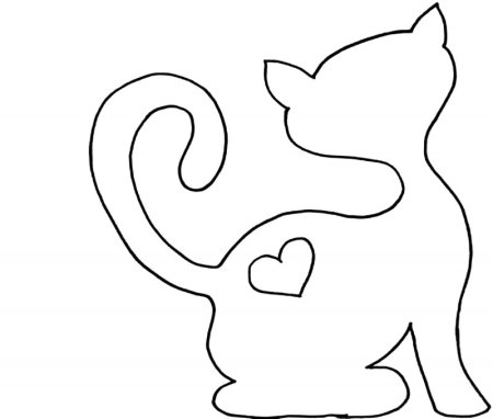 Трафарет кошки