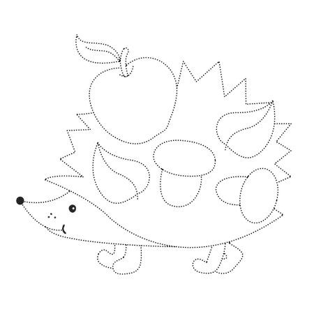 Обвести по контуру фрукты