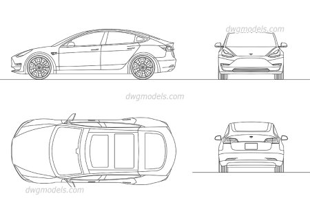 Tesla model 3 Blueprint