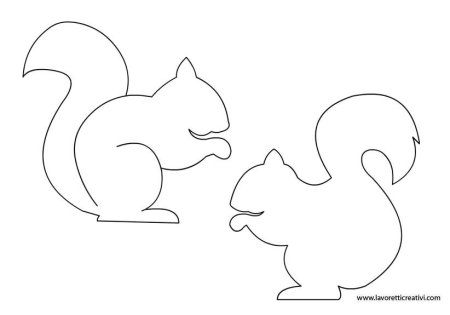 Белочка раскраска для детей 4-5 лет