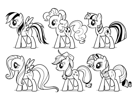 My little Pony раскраска
