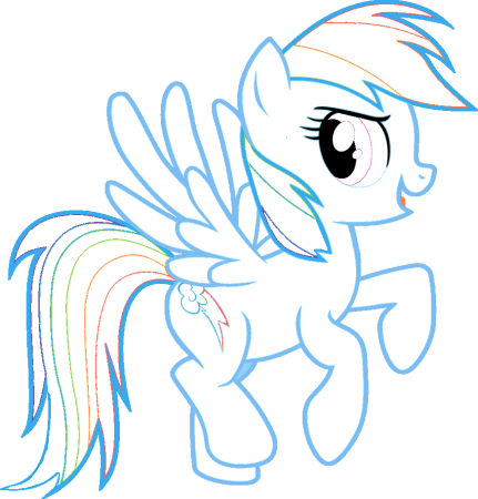 My little Pony раскраска Радуга Дэш