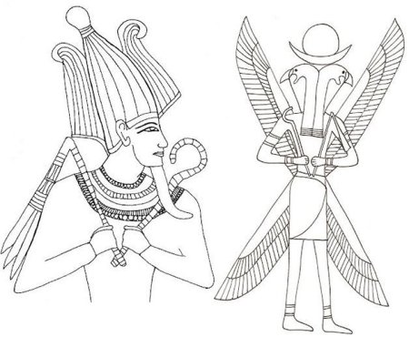 Эскиз в стиле древнеегипетского искусства