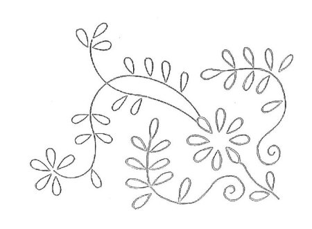 Орнамент для вышивки тамбурным швом