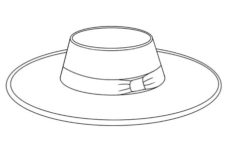 Шляпа контурный рисунок (49 фото)