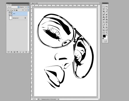 Контурный рисунок из фотографии
