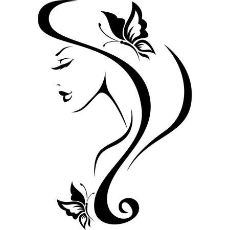 Графический рисунок женщины