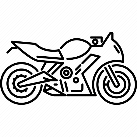 Мотоцикл рисунок контур