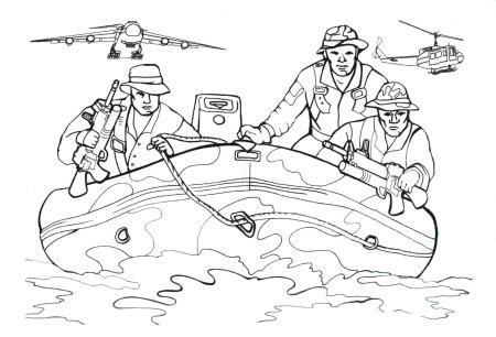 Раскраска: военные