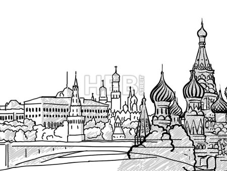Собор Василия Блаженного контур
