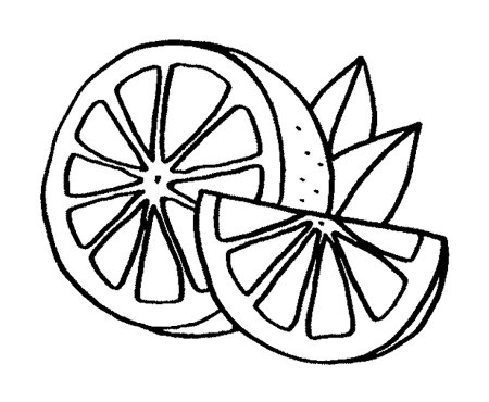 Апельсин раскраска для детей