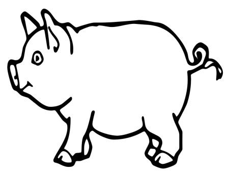 Свинья рисунок