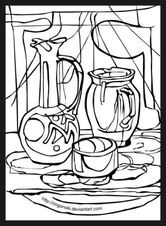 Эскиз декоративного натюрморта