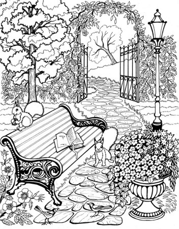 Раскраска парк