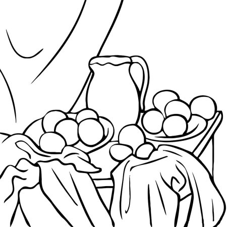 Натюрморт раскраска