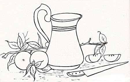 Натюрморт трафареты для рисования