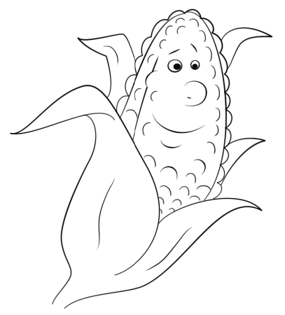 Разукрашка кукуруза