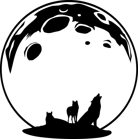 Луна силуэт