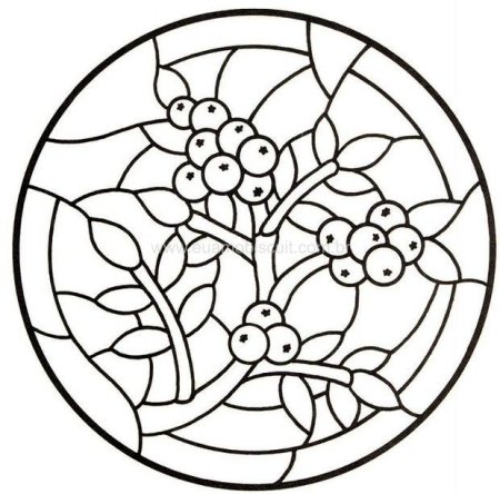 Цветы витражными красками трафареты