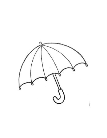 Контурный рисунок зонт (47 фото)