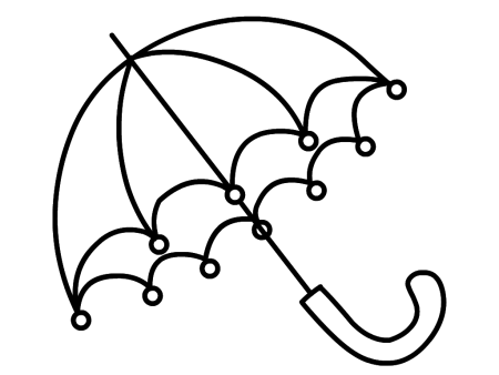 Нарисовать открытый зонтик