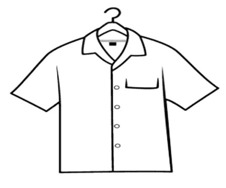 Рубашка раскраска для детей