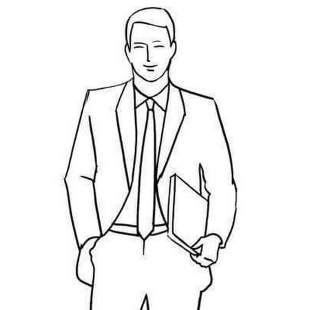 Человек в костюме рисунок