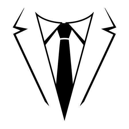 Силуэт пиджака с галстуком