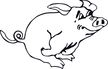 Поросенок раскраска