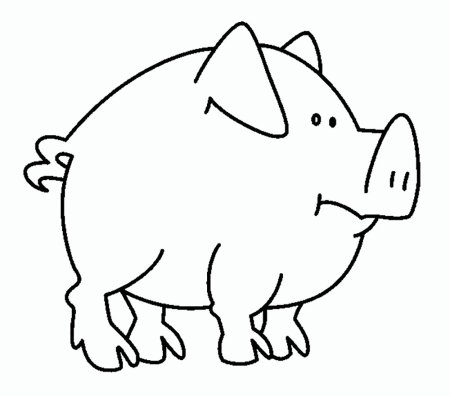 Хрюшка трафарет для детей