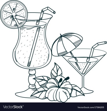 Раскраска коктейль