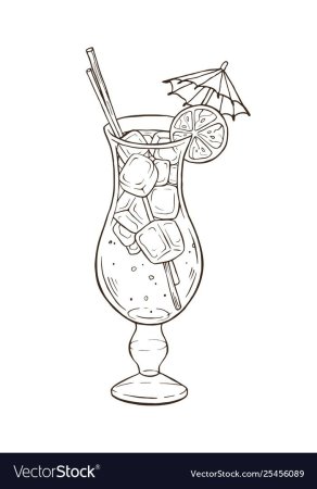 Коктейль набросок