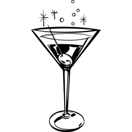 Бокал мартини вектор