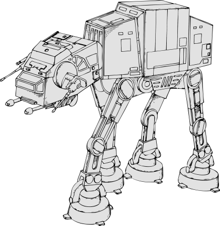 Раскраска Звездные войны шагоход