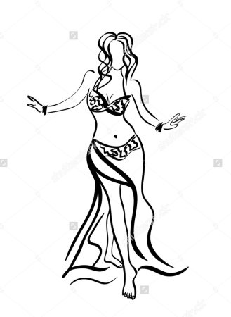 Раскраска восточные танцы