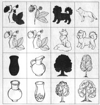 Задания на зрительное восприятие