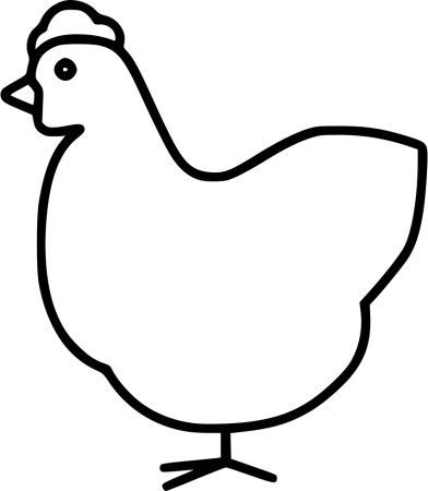 Курочка силуэт