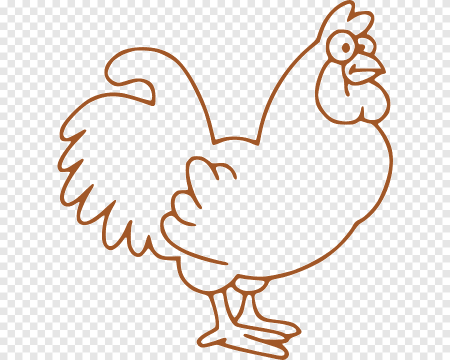 Курица черно белая