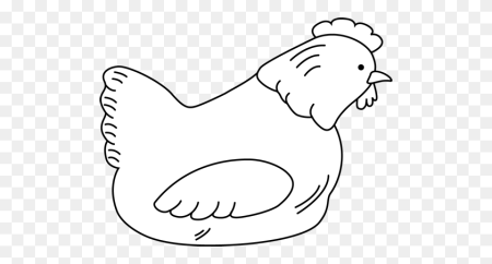 Курица раскраска