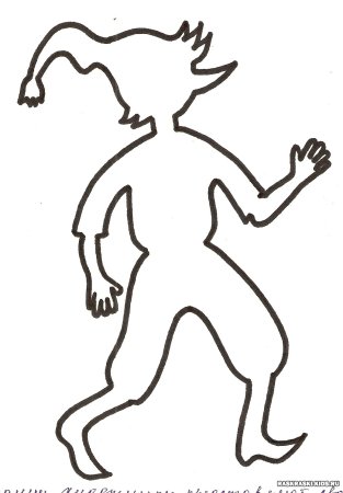 Буратино раскраска для малышей