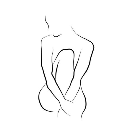 Очертания тела девушки