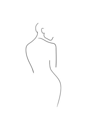 Контур тела девушки