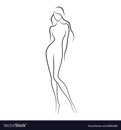 Женщина одной линией